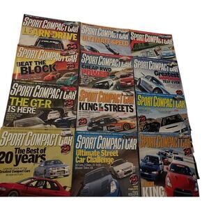 Sport Compact Car Magazine Lot 2008 Complete Full Year 12 Issues Tuner Import